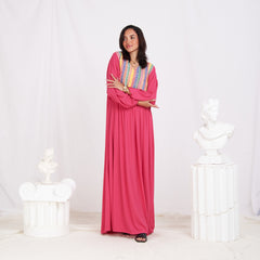 Long Sleeve Abaya -Pink