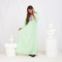 Long Sleeve Abaya - Mint Green