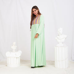 Long Sleeve Abaya - Mint Green