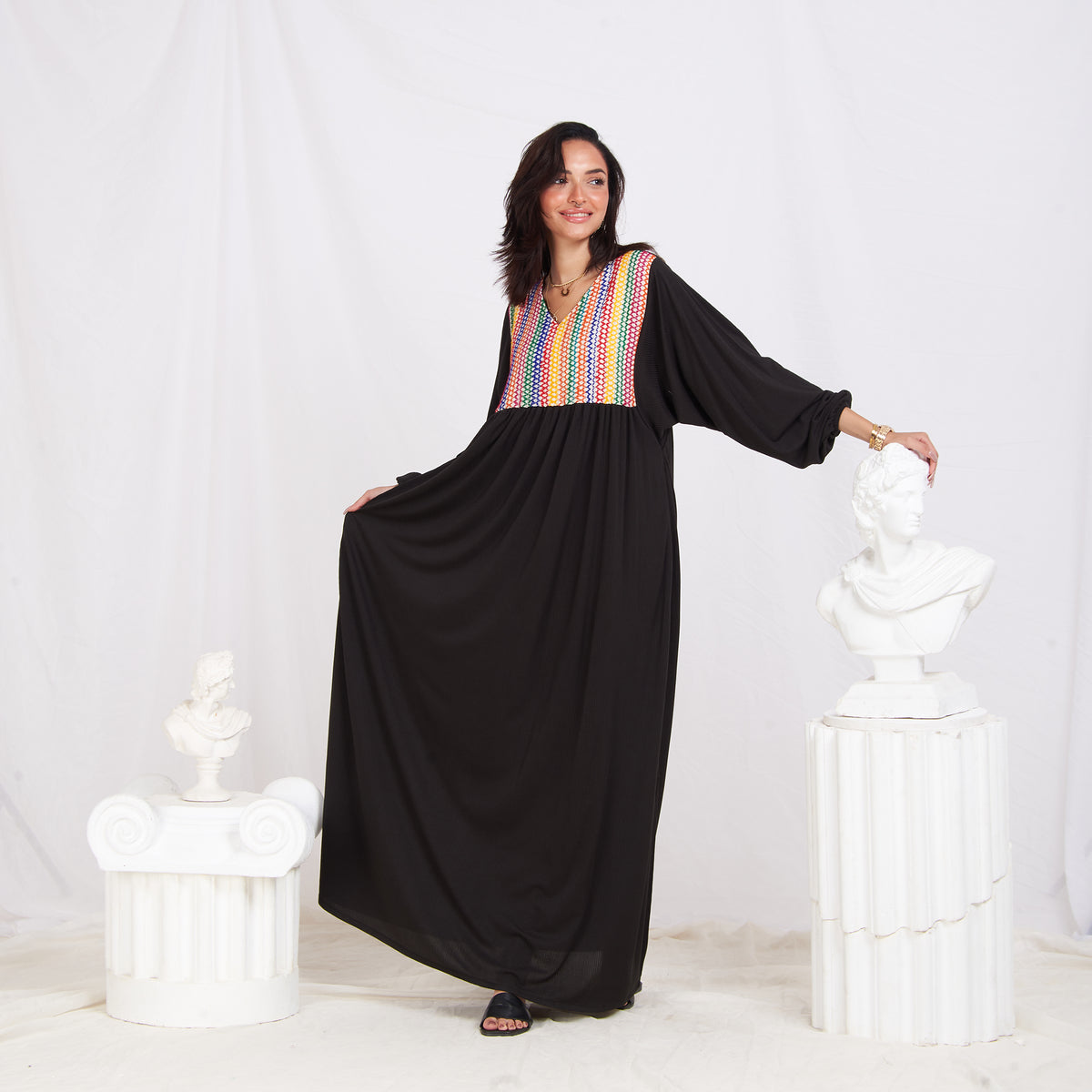 Long Sleeve Abaya -Black