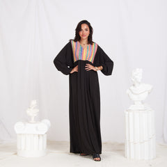 Long Sleeve Abaya -Black