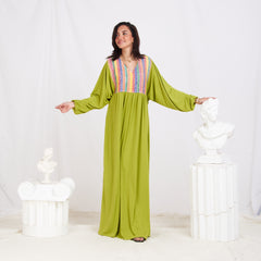 Long Sleeve Abaya - Green