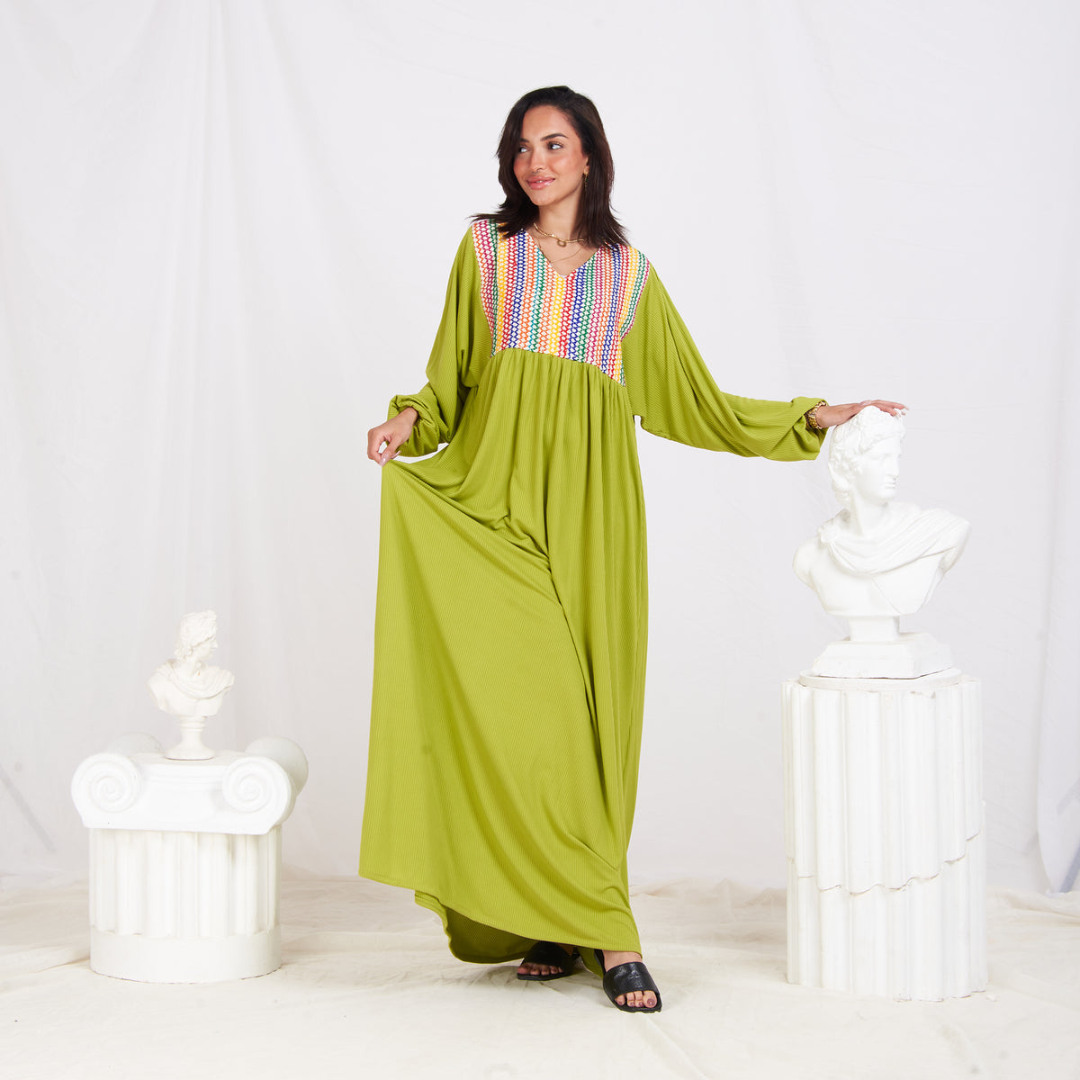 Long Sleeve Abaya - Green